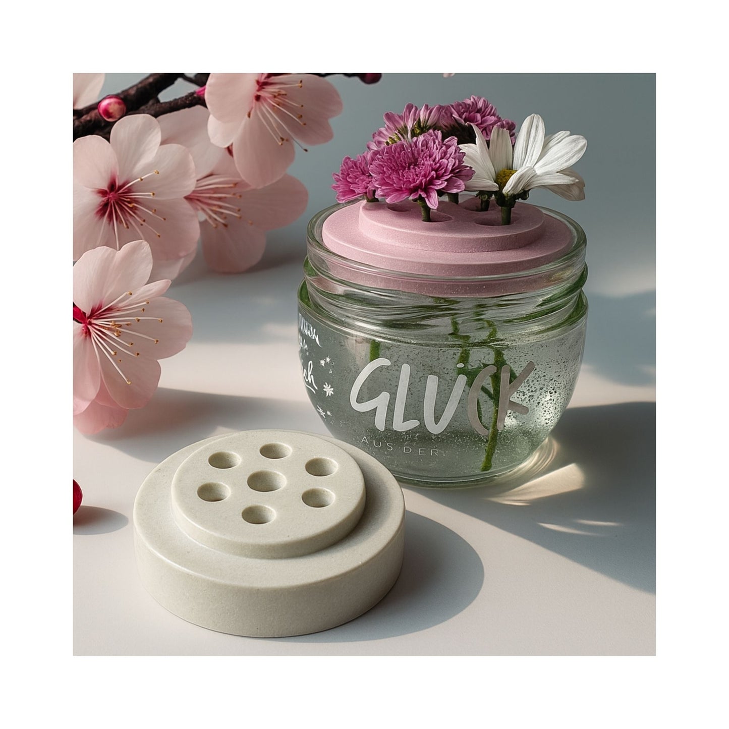 Blumenretter für Glücksgläser (ohne Deko)