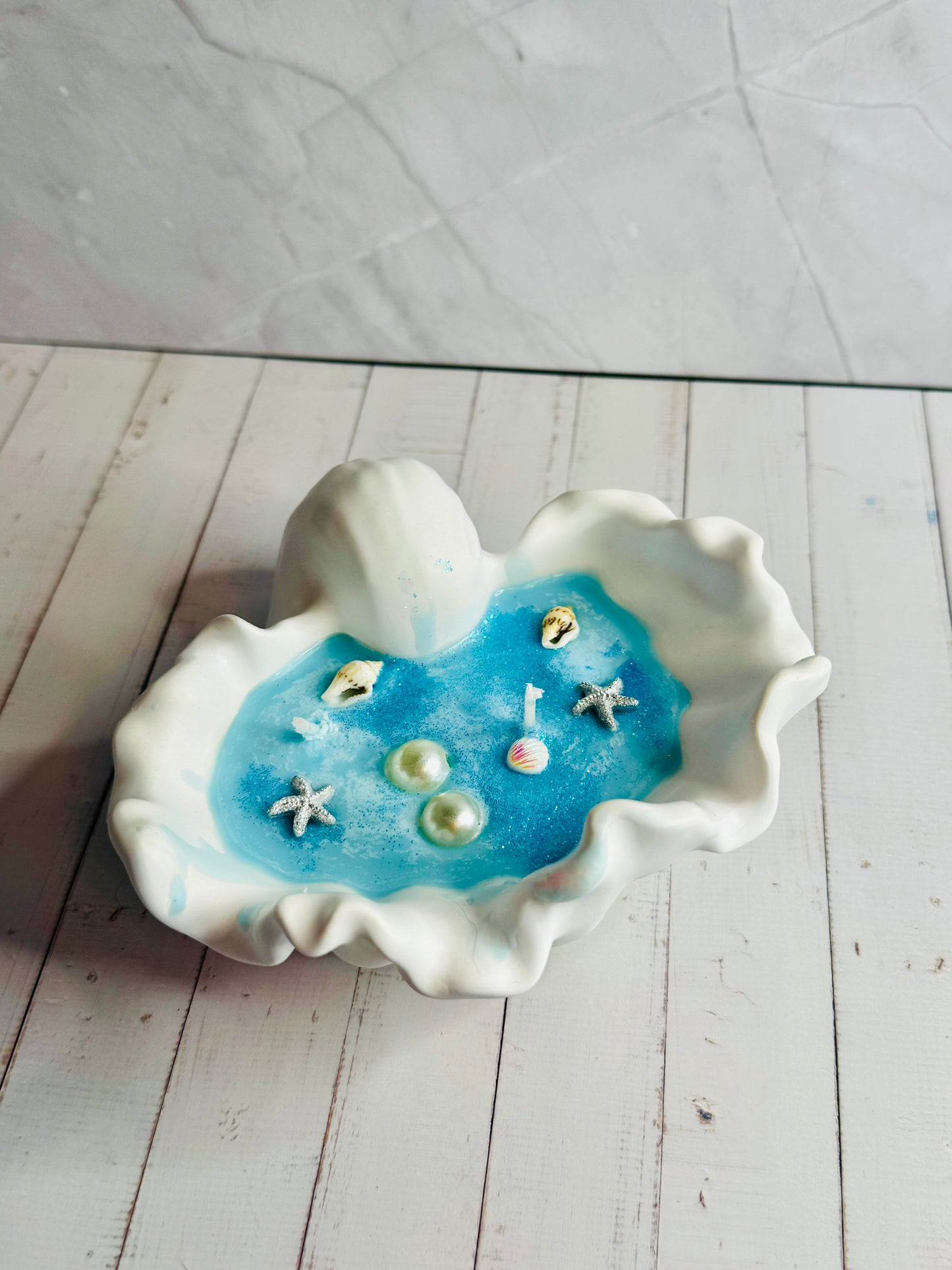 Muschelkerze "Nerida"