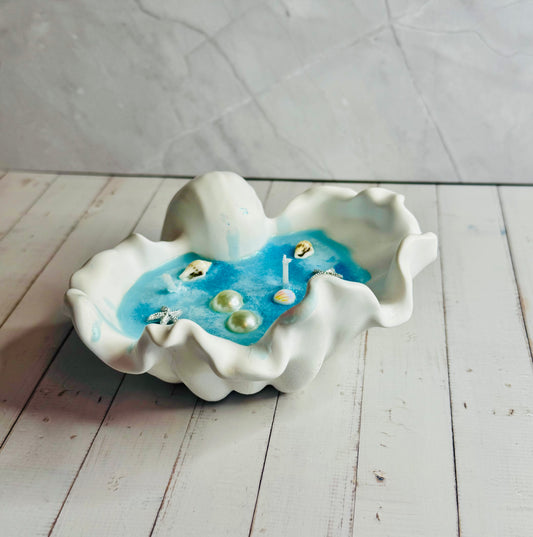 Muschelkerze "Nerida"