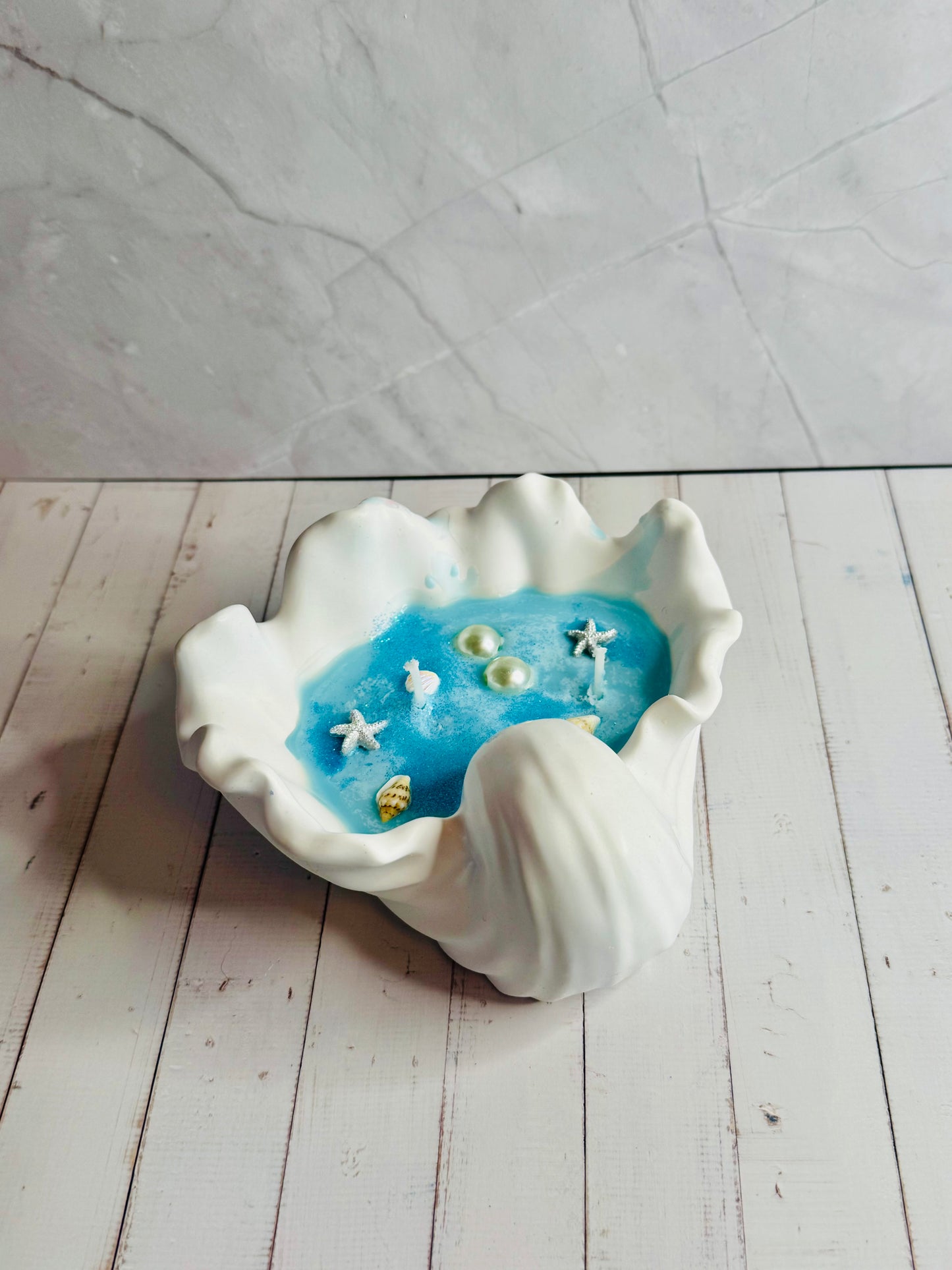 Muschelkerze "Nerida"