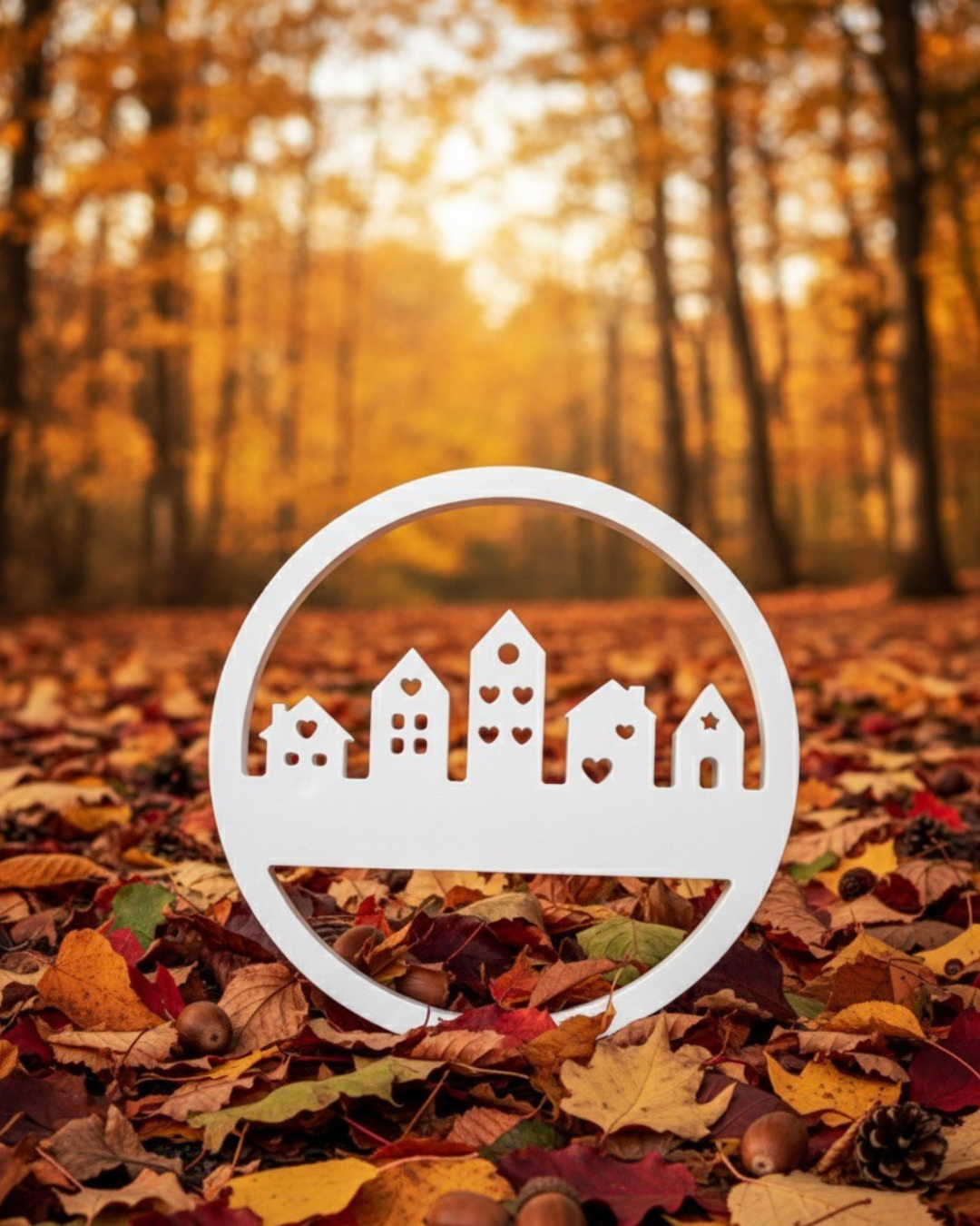 Deko-Ring mit Häusern