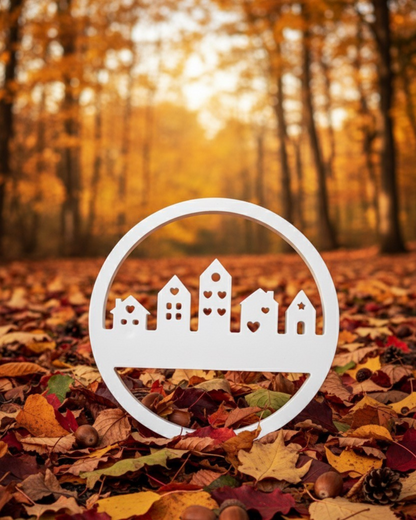 Deko-Ring mit Häusern