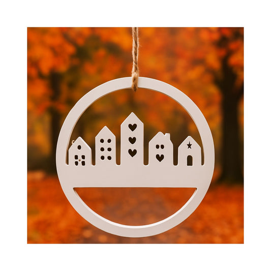 Deko-Ring mit Häusern