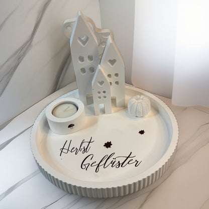 Tablett " herbstliches Lichterdorf"